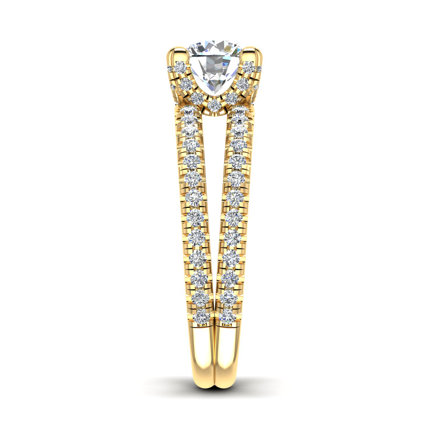 Naomi Split Shank Pave Engagement Ring